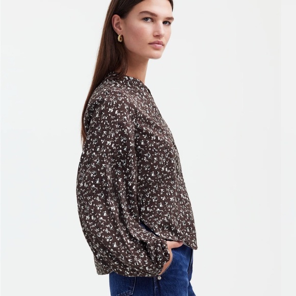 Madewell Brown Floral Blouse - Picture 3 of 8
